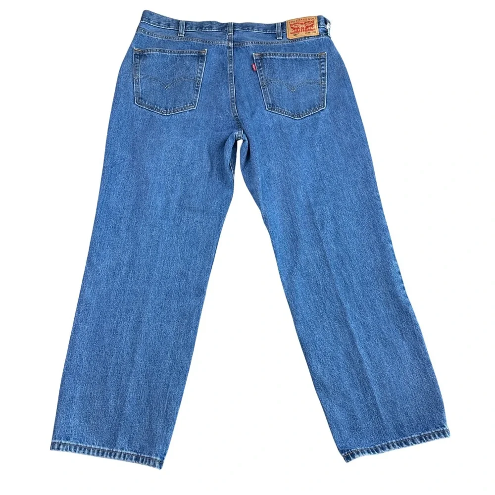 Levis 550 Relaxed Fit Medium Wash Blue Denim Mens Jeans 38x30 Classic Baggy